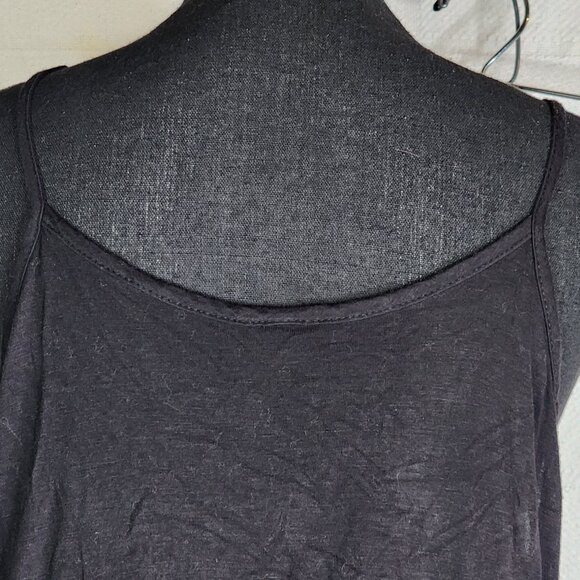 Eikosi Black Rayon Span Spaghetti Strap Tiered Poly Mesh Lace Cami Top Size 2XL - Picture 11 of 16